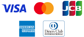 VISA Mastercard JCB American Express Diners Club