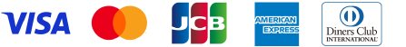 VISA、Master、JCB、AMEX、DINERS